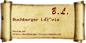 Buchberger Lívia névjegykártya